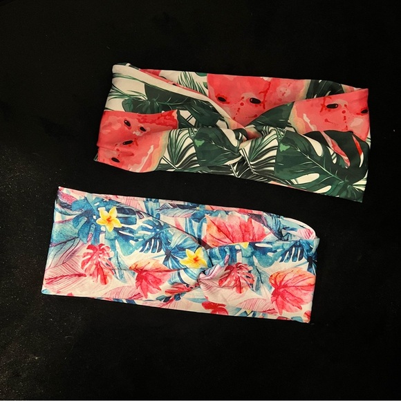 3/$15 Tropical Print Headbands Set - Picture 2 of 2